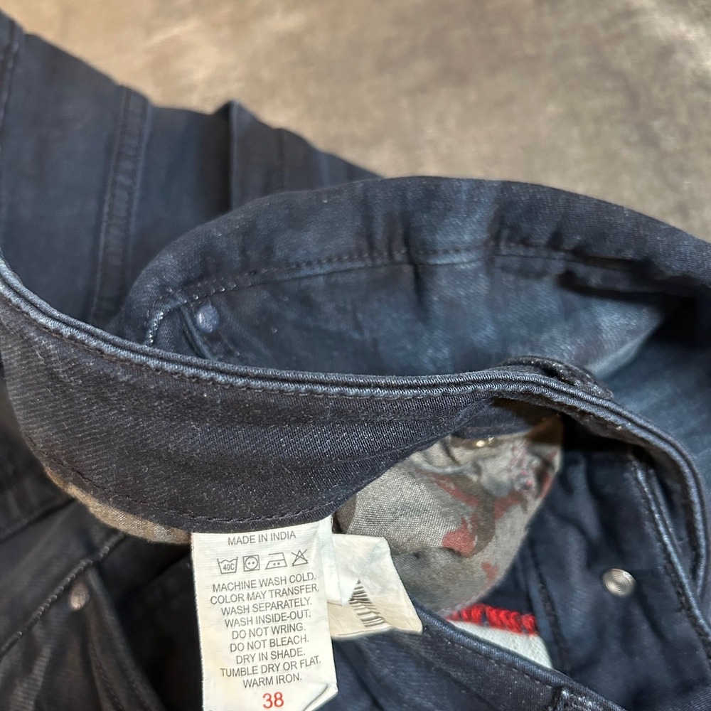Richlook JNS Riveted and Casted Jeans Mens fits 36x29" Dark Blue Straight Fit - Picture 8 of 14